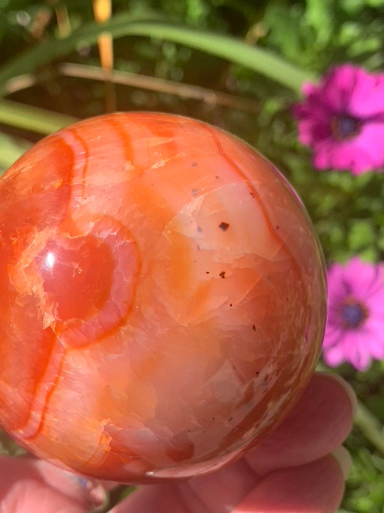 Carnelian Sphere - Madagascar - 64 mm