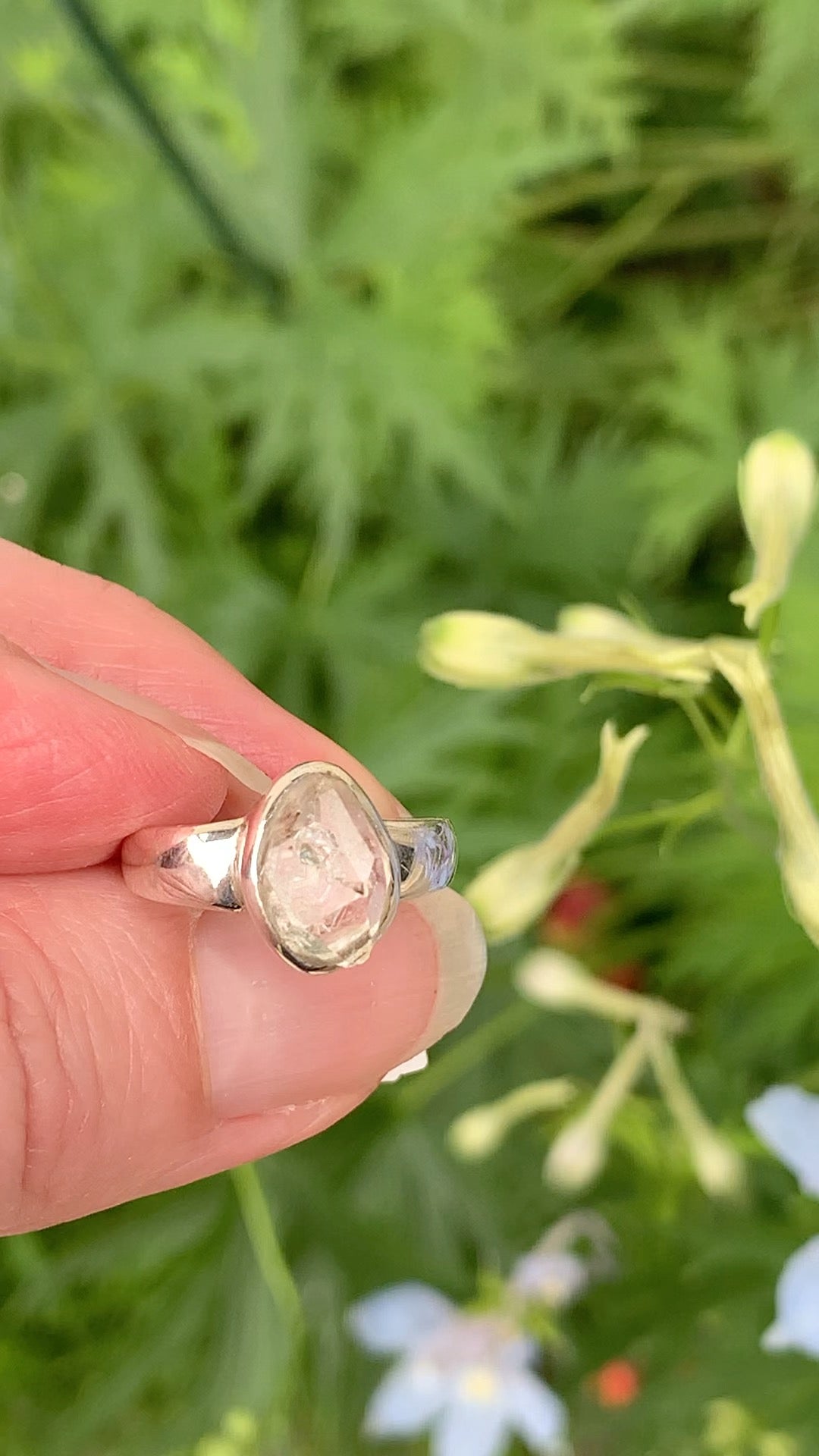 Herkimer Diamond Ring size 5.5