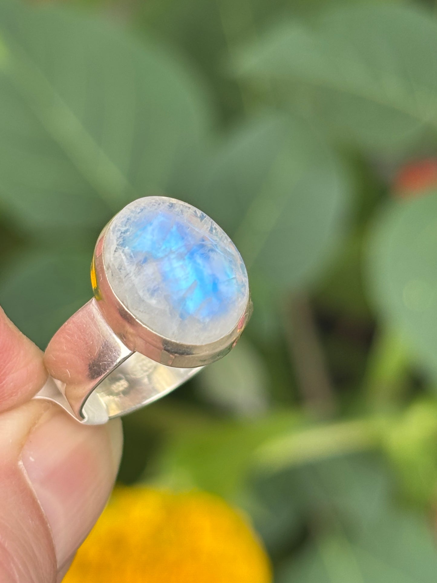 Rainbow Moonstone Ring size 7