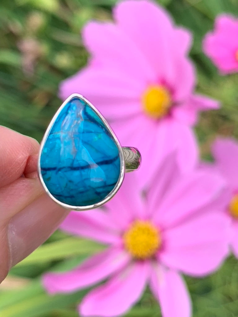 Chrysocolla, Azurite Ring size 6