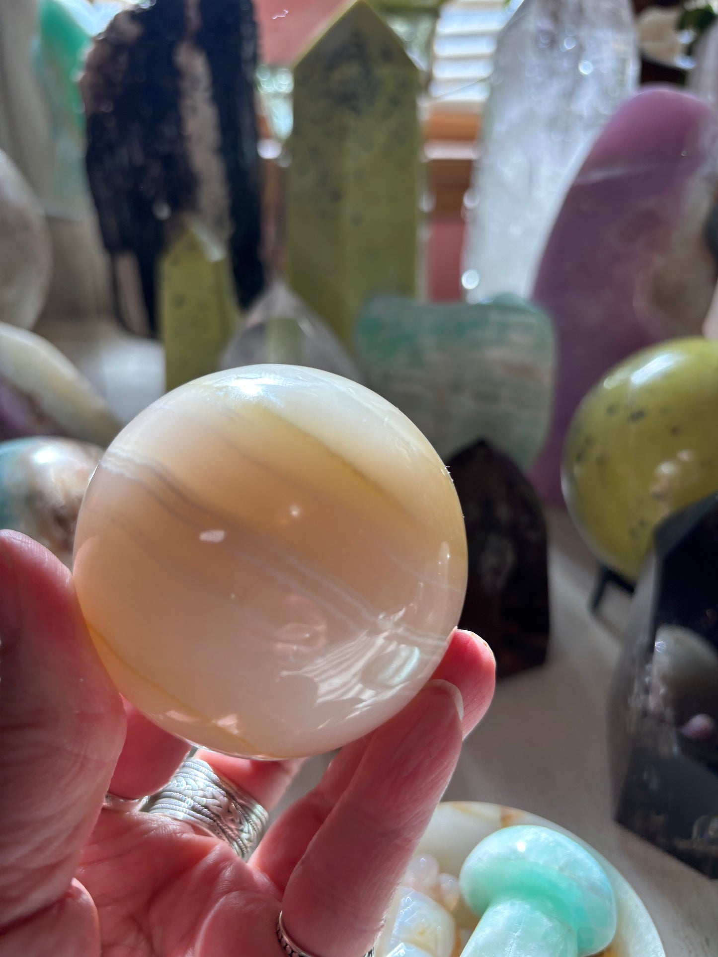 Watermelon Calcite - Sphere - Pakistan