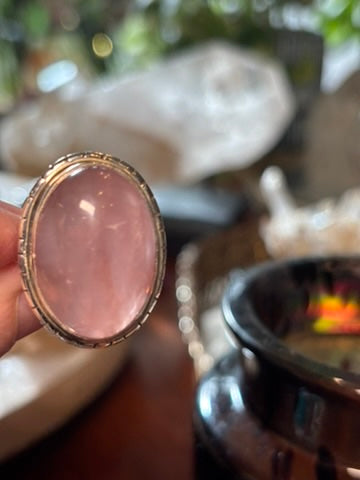 Rose Quartz Ring size 6.5