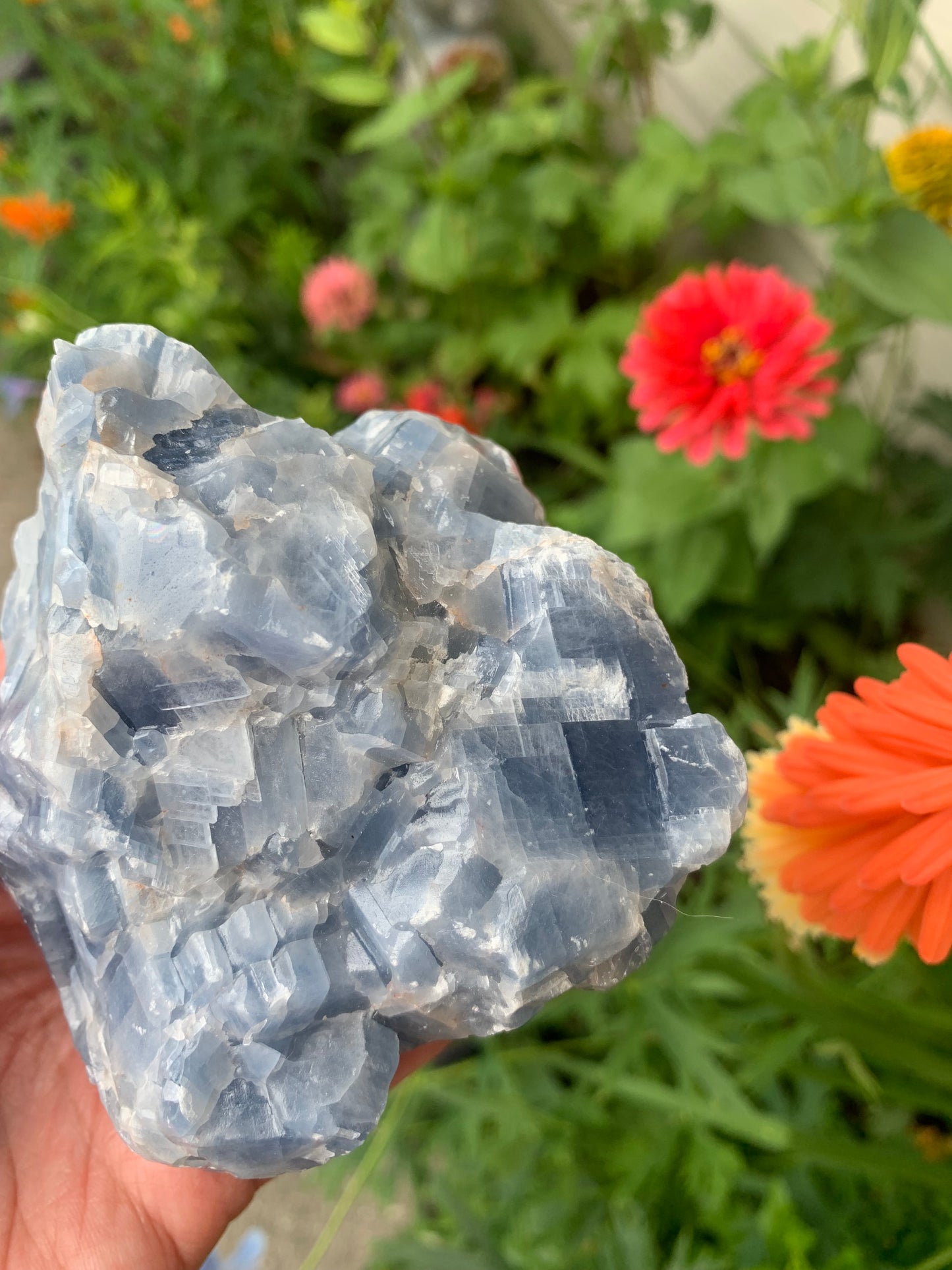 Blue Calcite natural