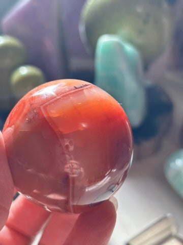 Carnelian Sphere - Madagascar - 50 mm
