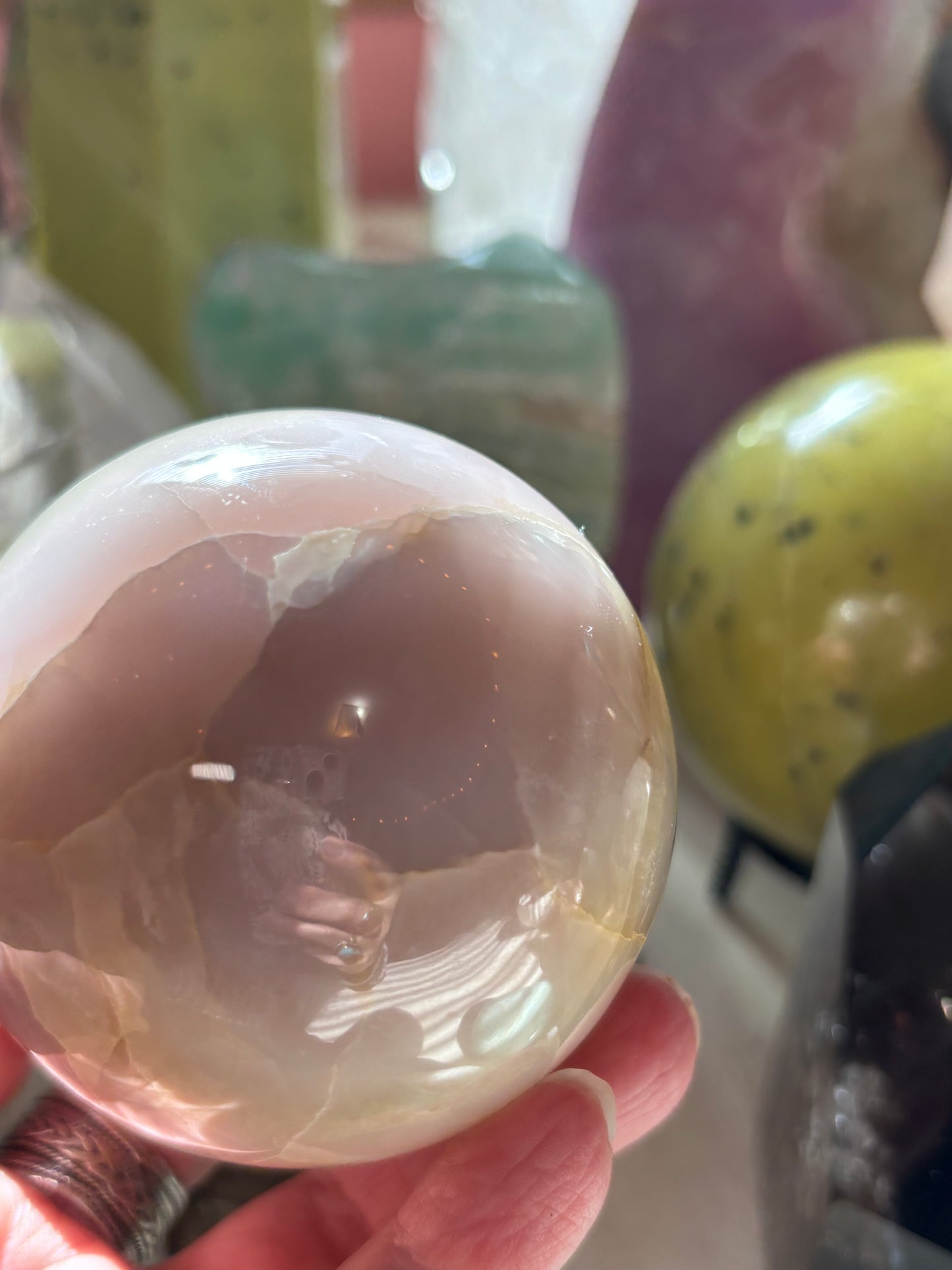 Watermelon Calcite - Sphere - Pakistan