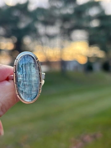 Teal Kyanite Ring size 8