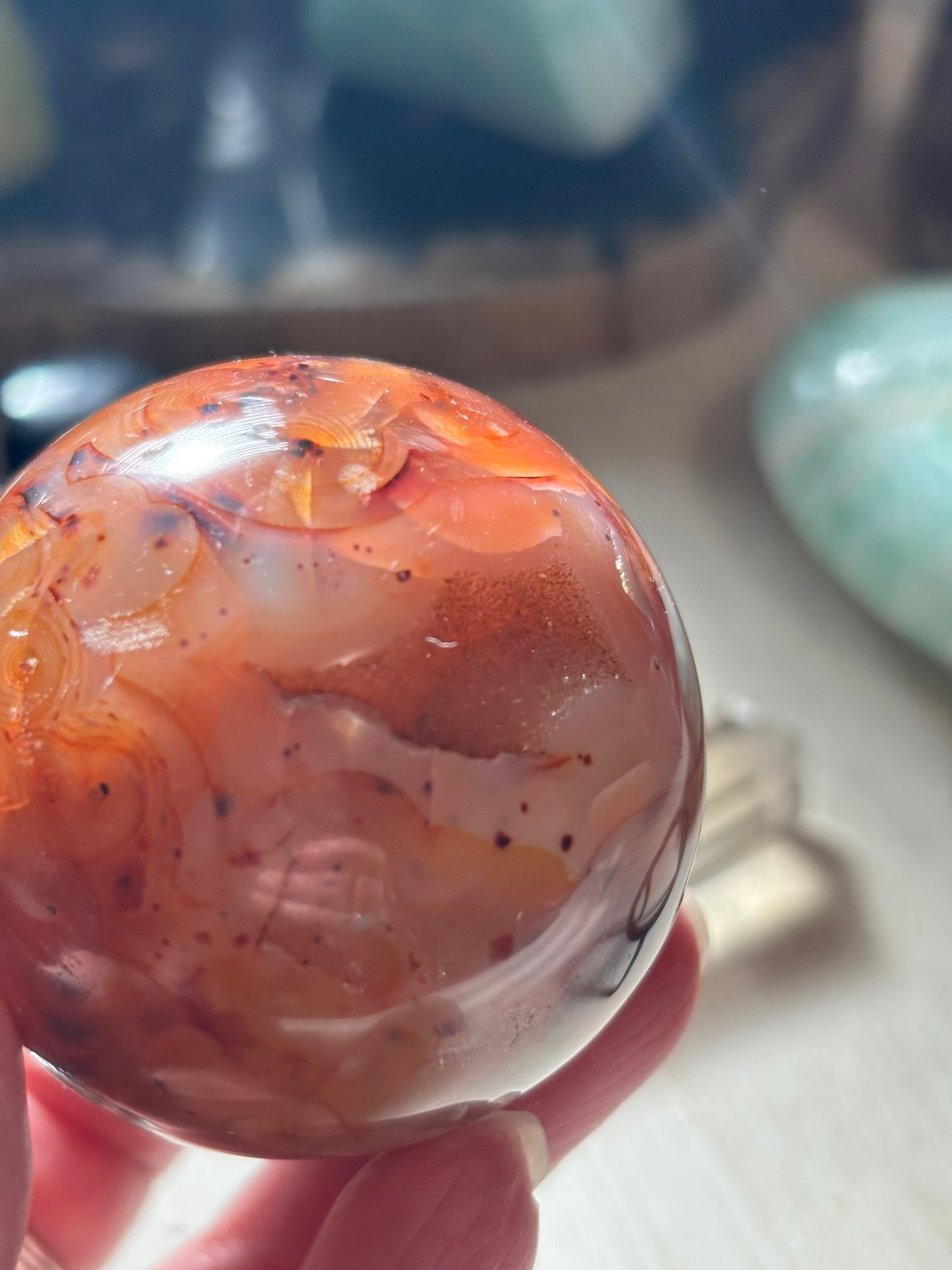 Carnelian Sphere - Madagascar - 52 mm