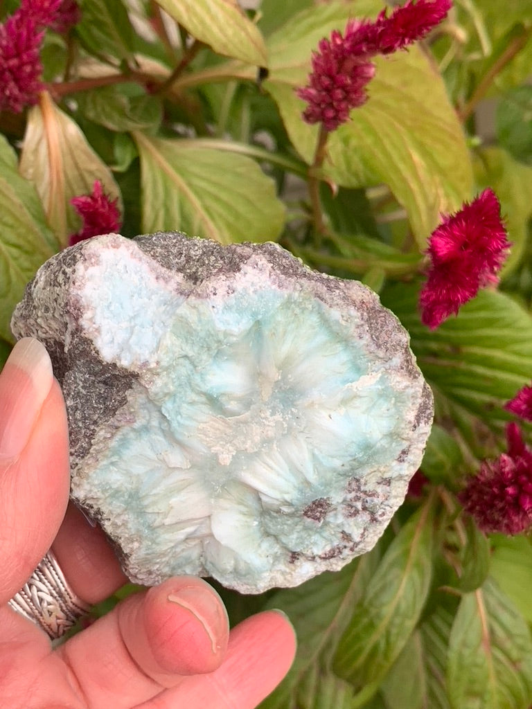 Larimar Slice - Polished one side