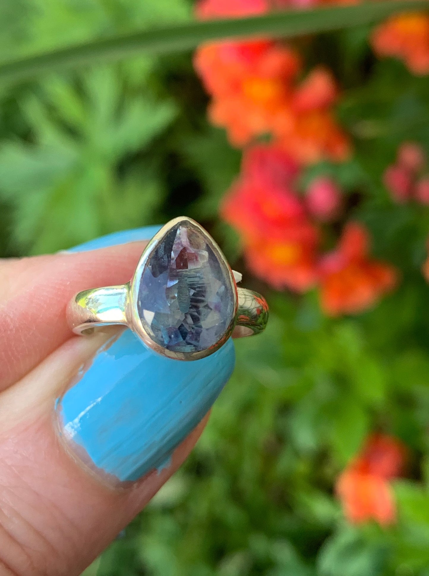 Blue Fluorite Ring size 5.5