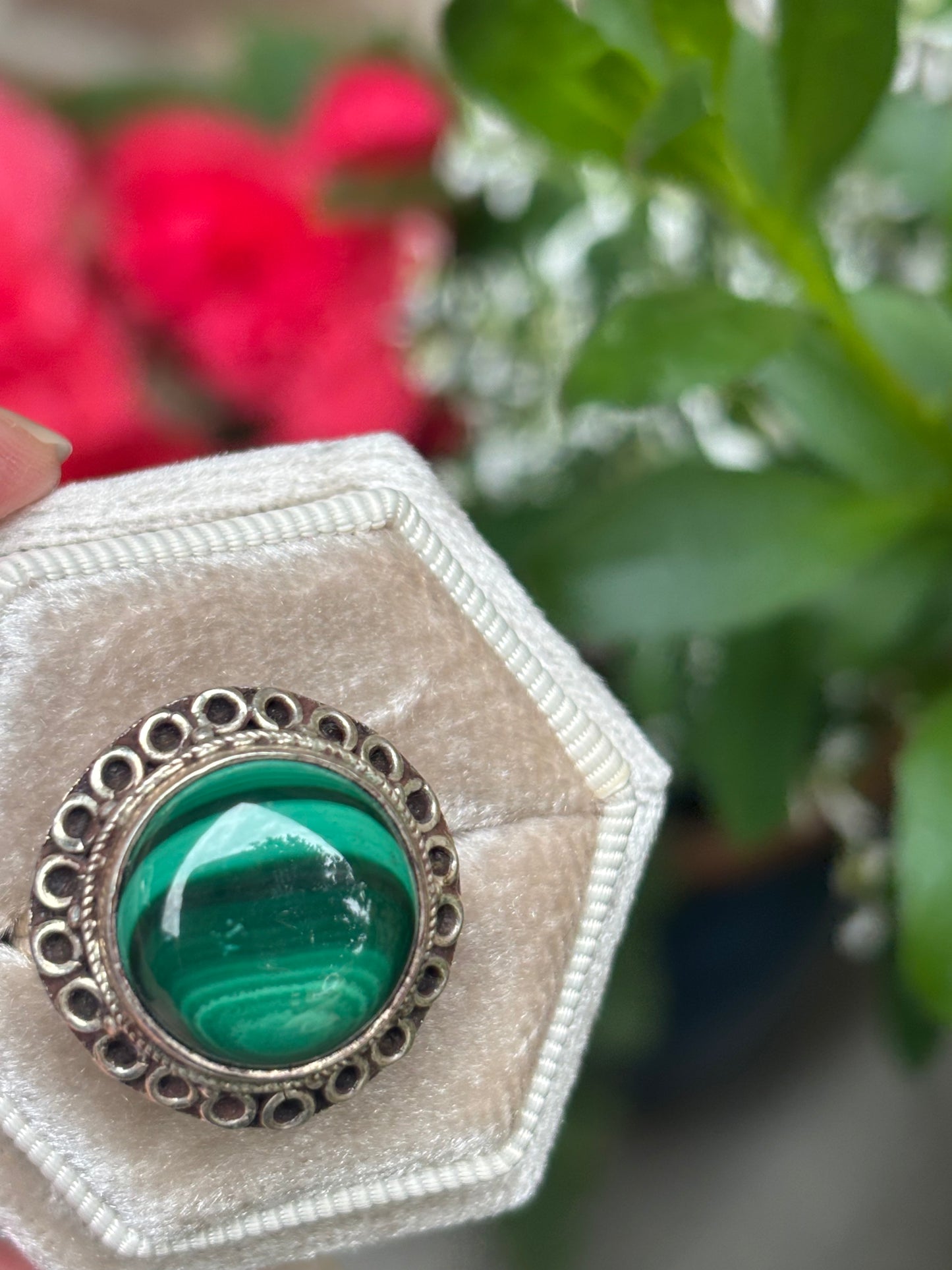 Malachite Ring size 10.5 - Nepal