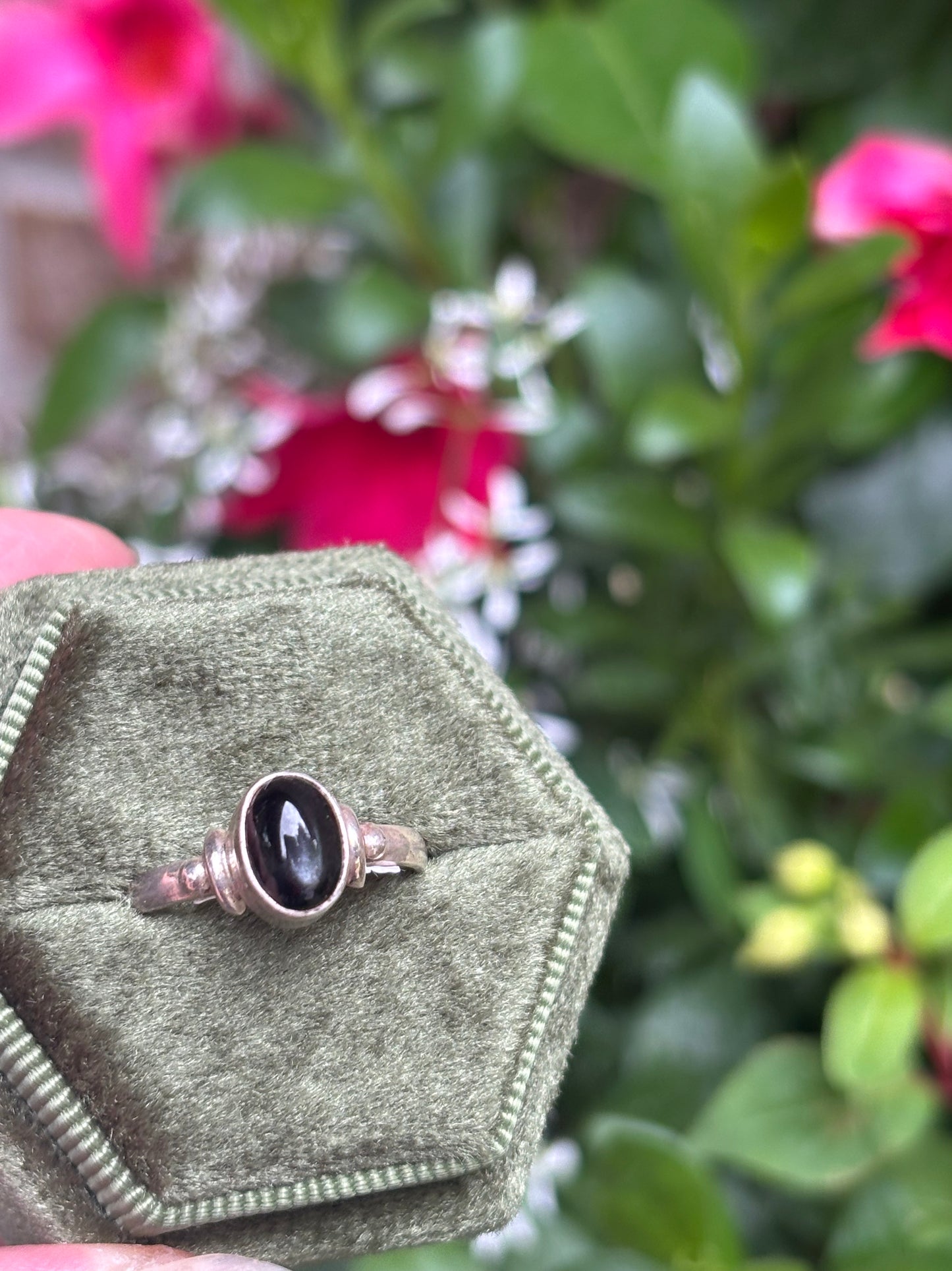 Black Star Diopside Ring Size 6.5