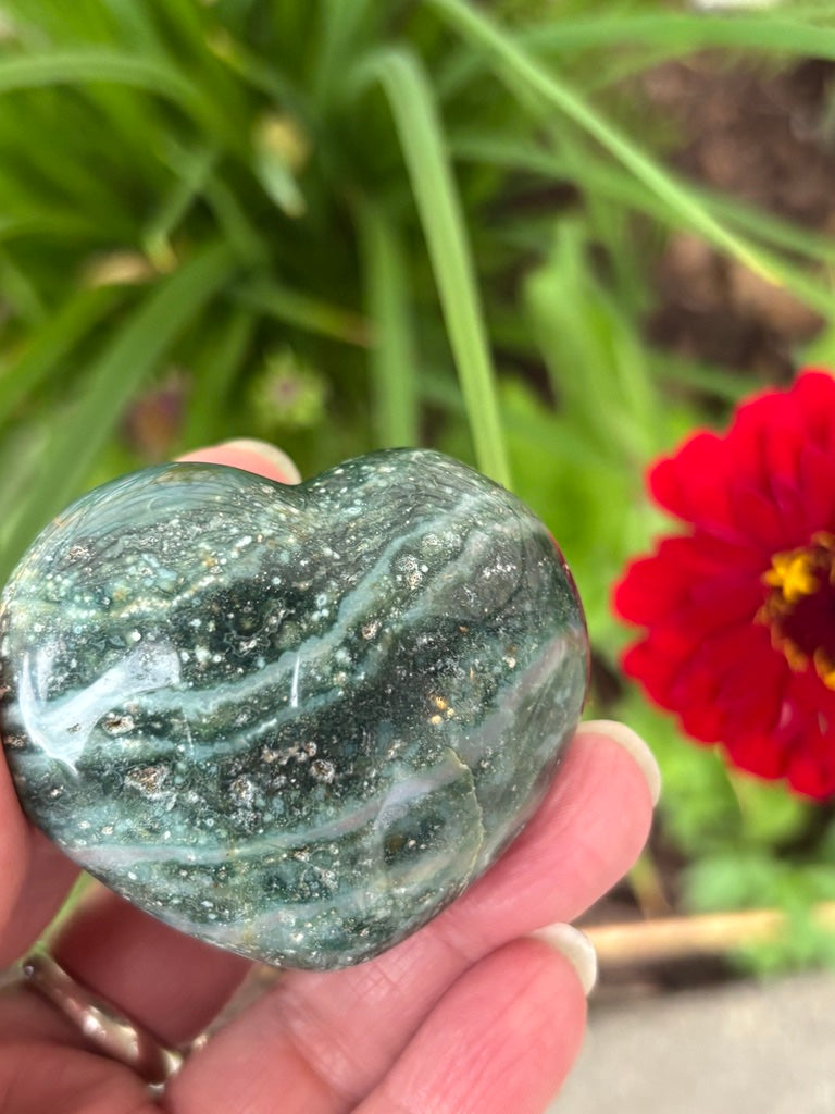 Sea Jasper - Heart - Madagascar