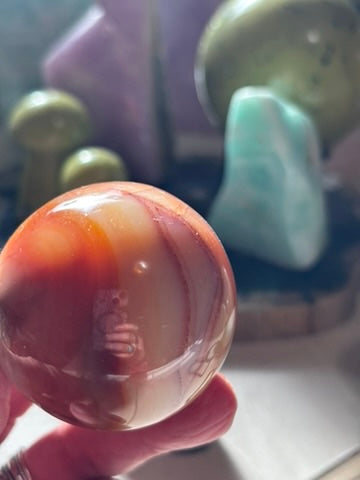 Carnelian Sphere - Madagascar - 51 mm
