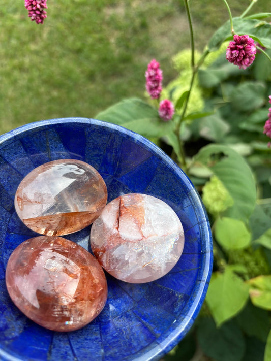 Fire Quartz - Palm Stone