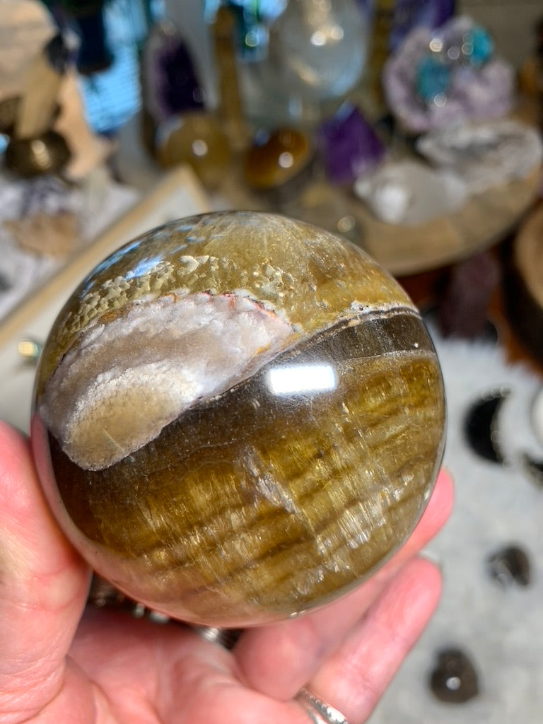 Yellow Fluorite Sphere