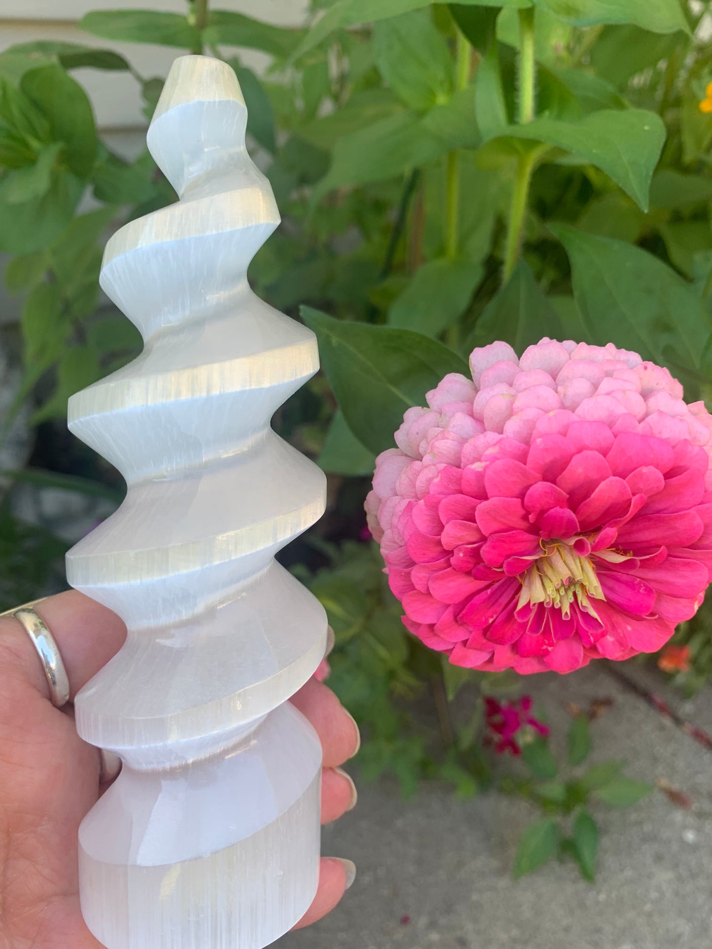 Selenite Unicorn Horn