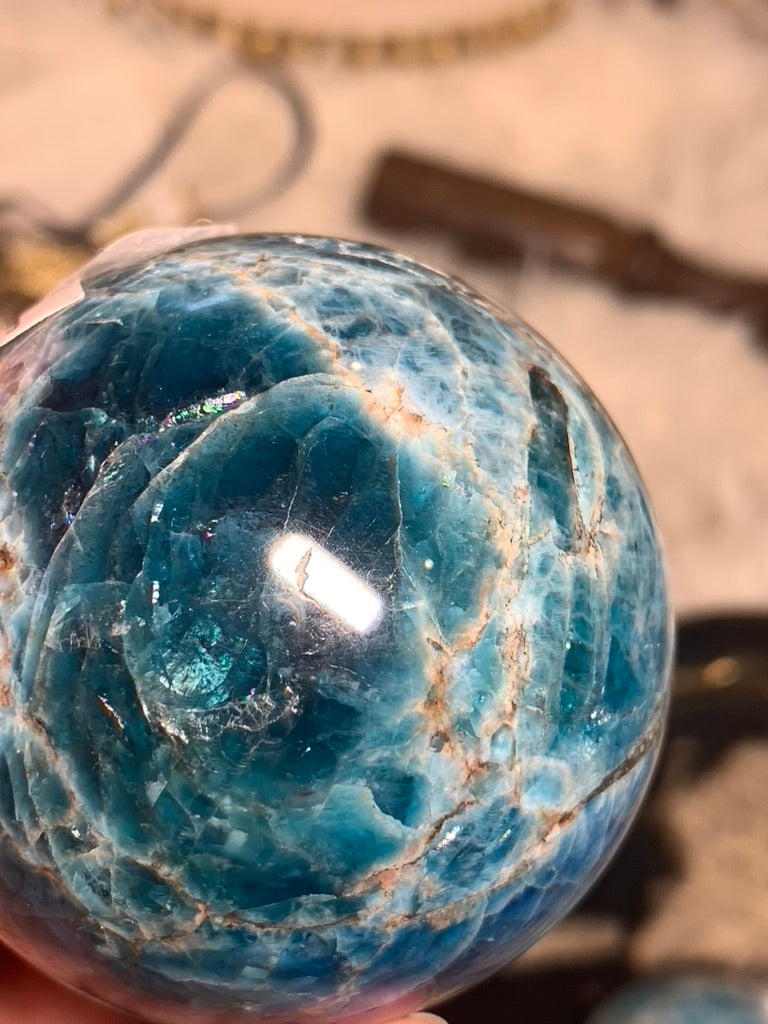 Blue Apatite Sphere