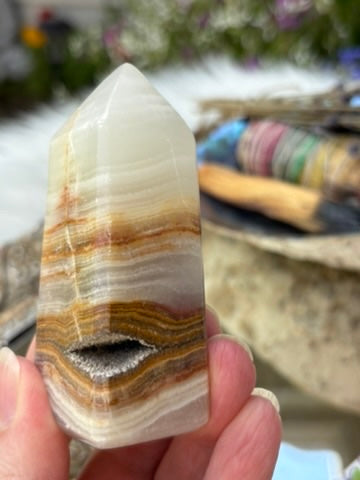 Peach Calcite tower