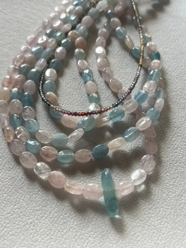 Soft Horizon -  Mixed Morganite & Aquamarine — Nigeria