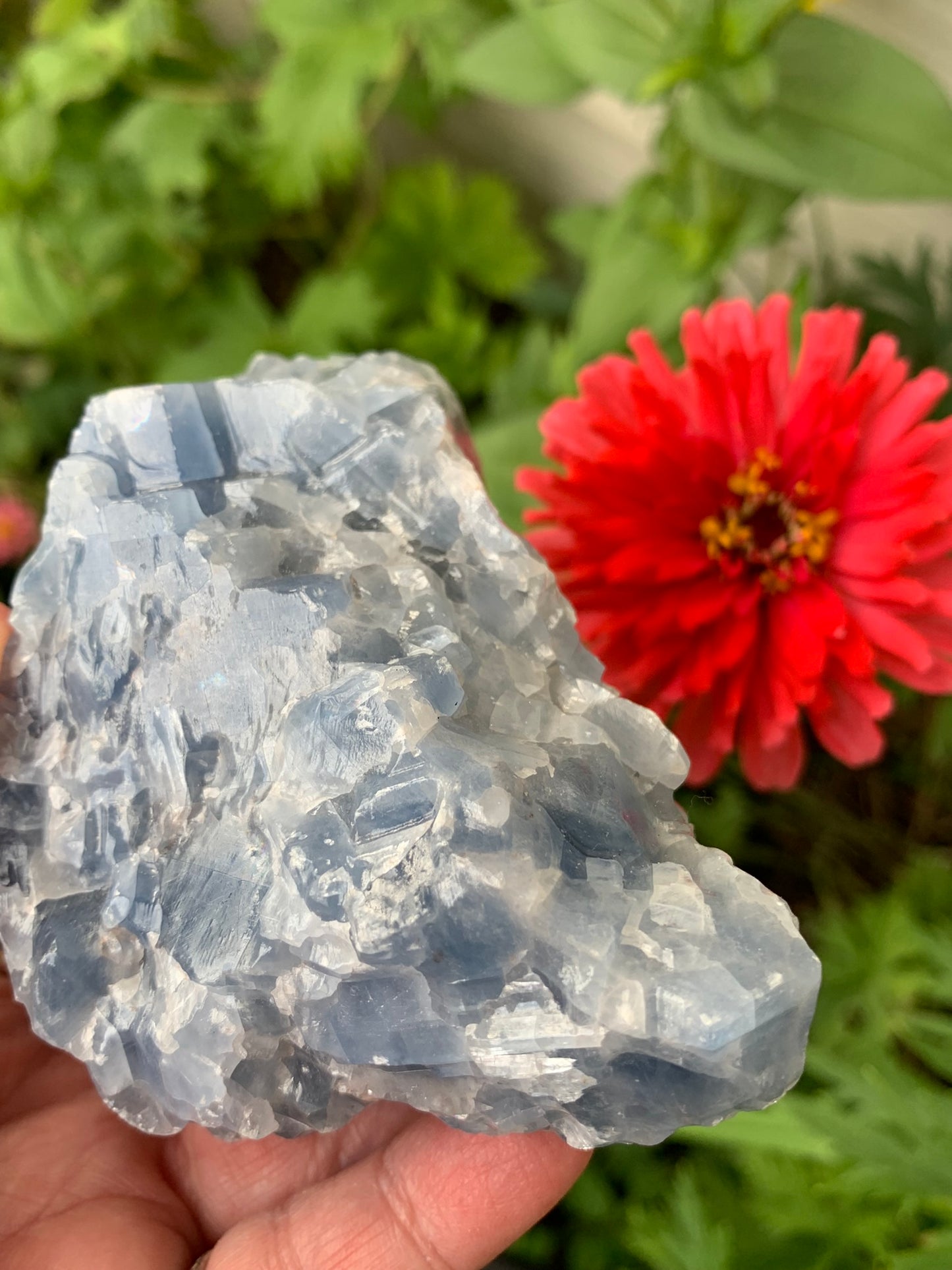 Blue Calcite natural