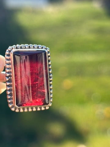 Rhodolite Garnet Ring size 8.5