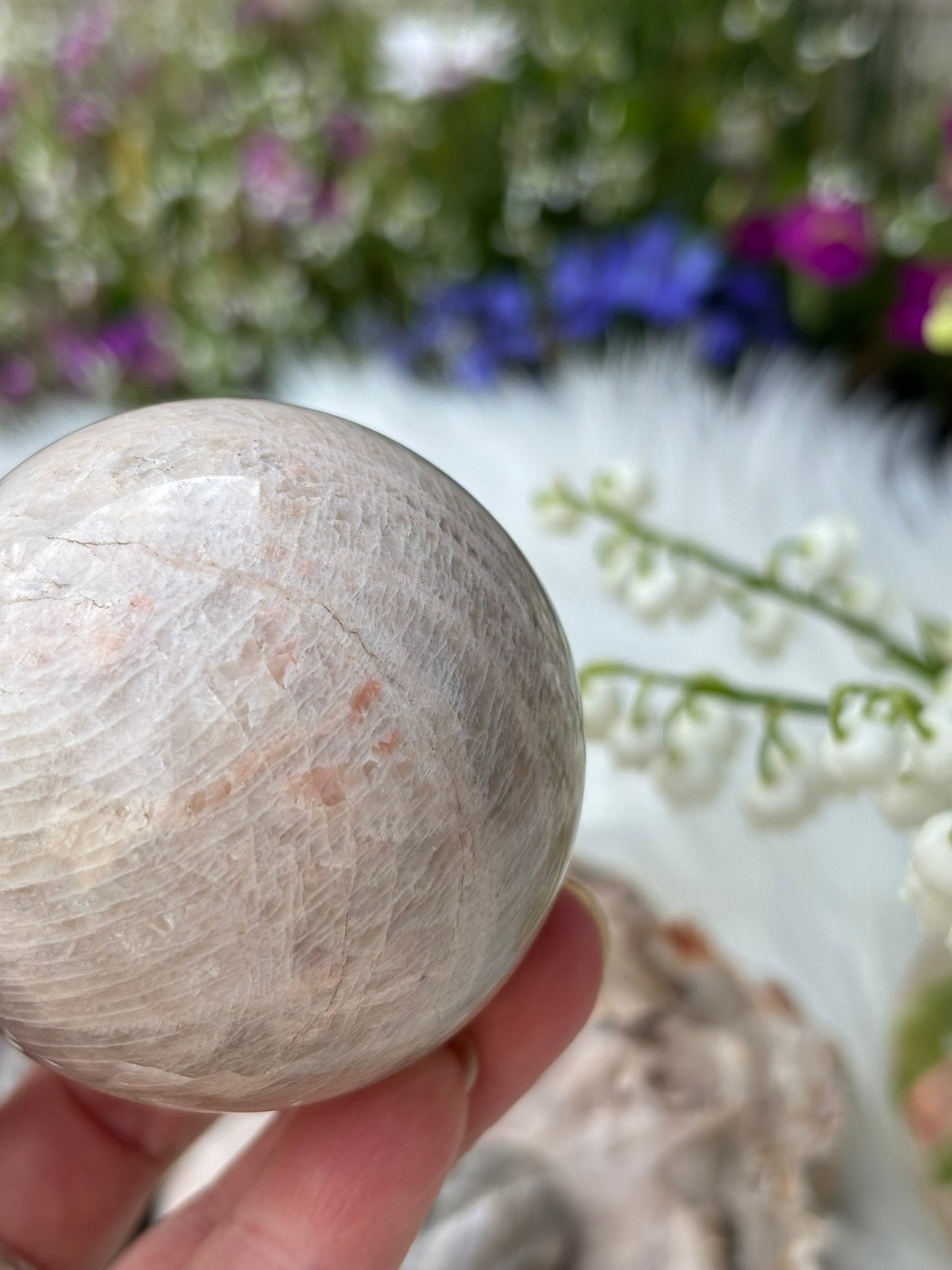 Microline Moonstone Sphere