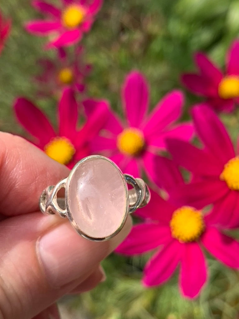 Rose Quartz Ring size 8