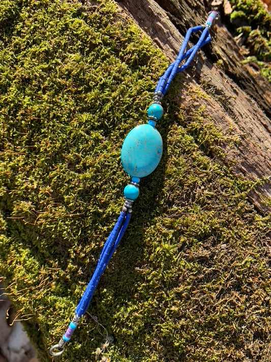 Turquoise and Lapis Lazuli bracelet - Afghanistan