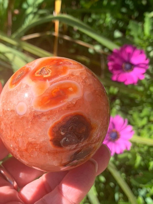 Carnelian Sphere - Madagascar - 56 mm