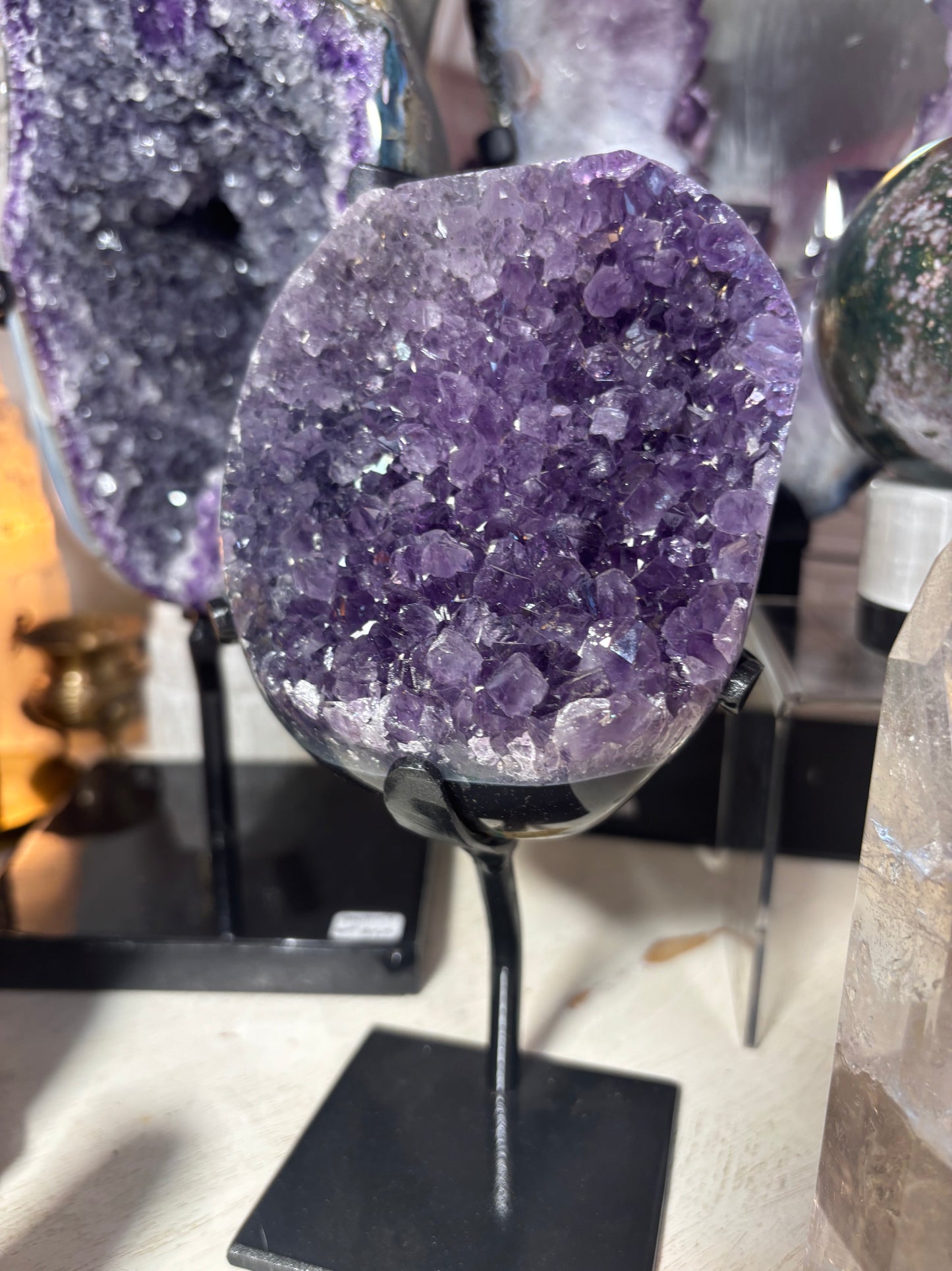 Amethyst Cluster on stand - Brazil