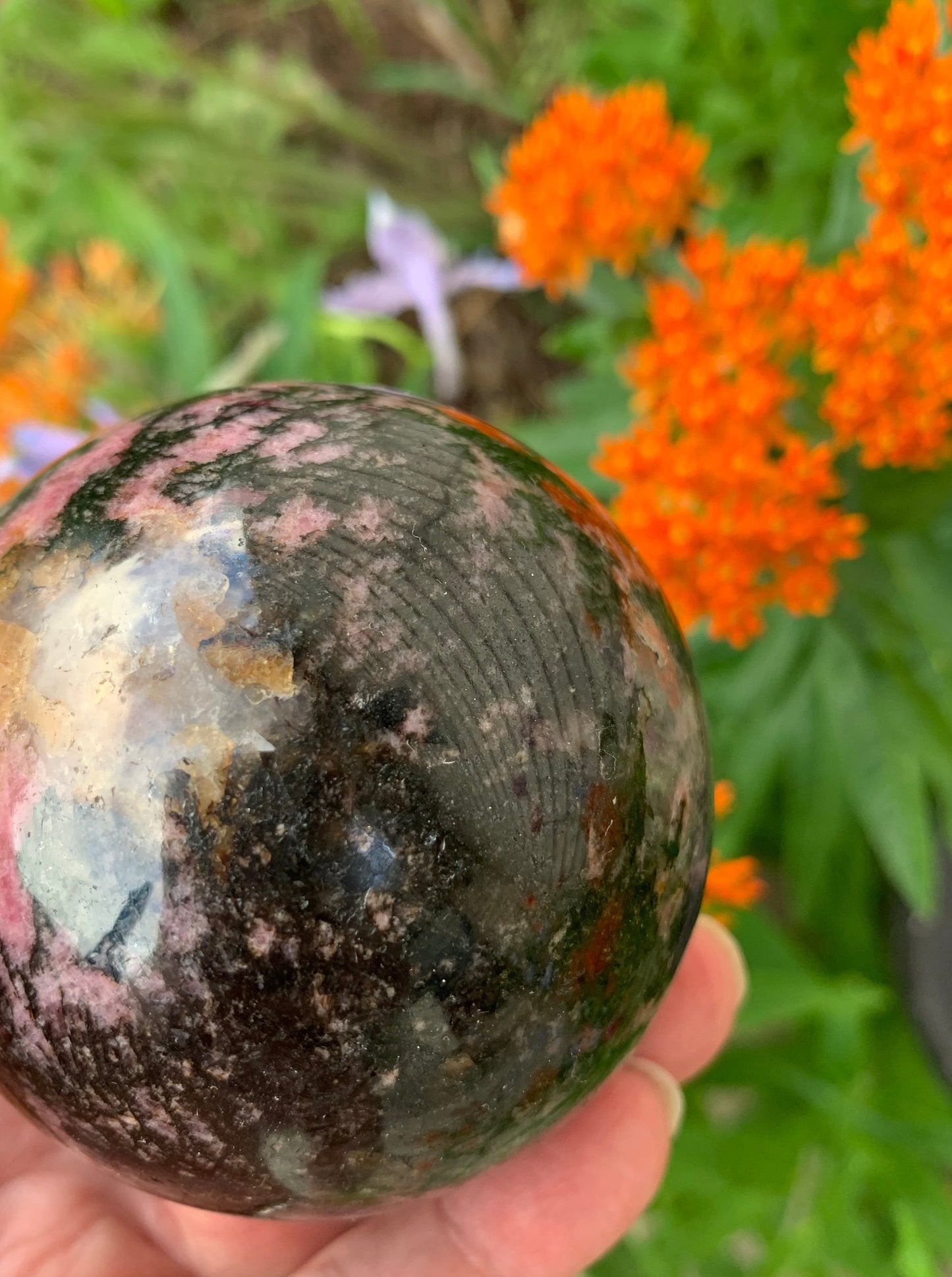 Rhodonite Sphere - Madagascar