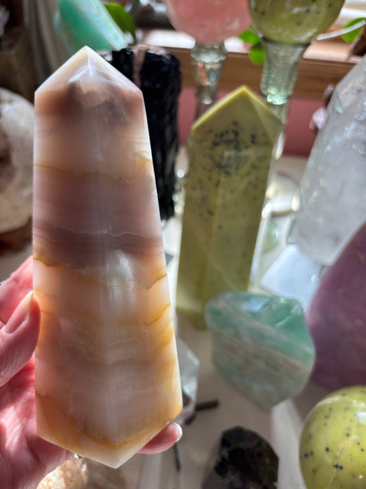 Watermelon Calcite - Obelisk - Pakistan