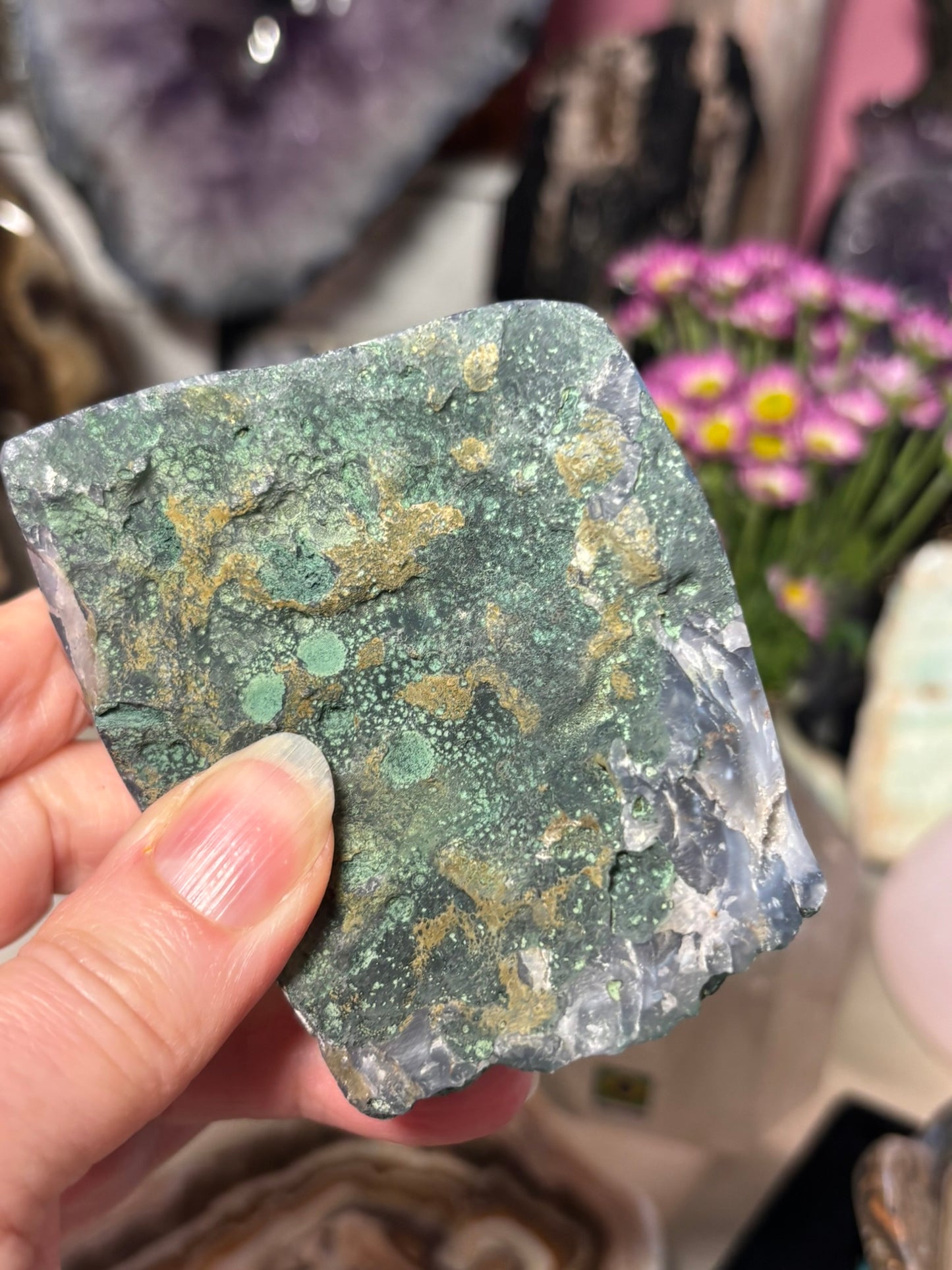 Amethyst Cluster with Banded Agate | Brazil