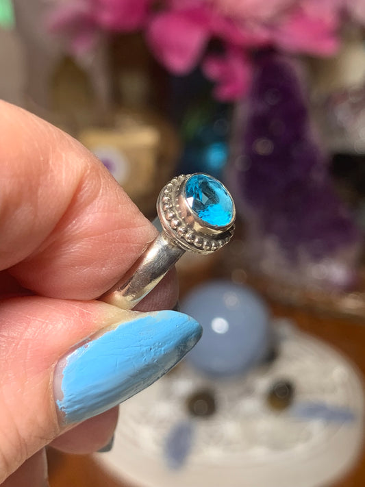 Blue Topaz Ring size 8