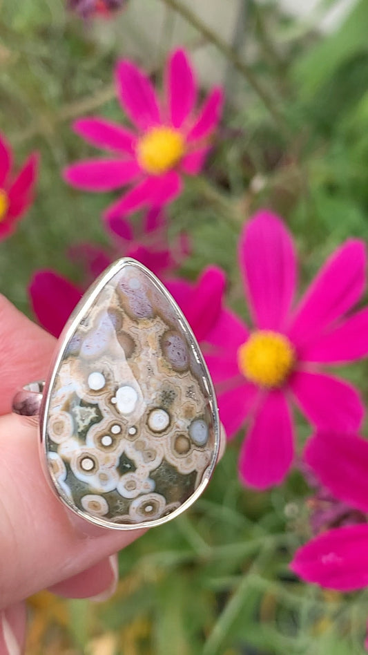 Ocean Jasper Ring Size 10