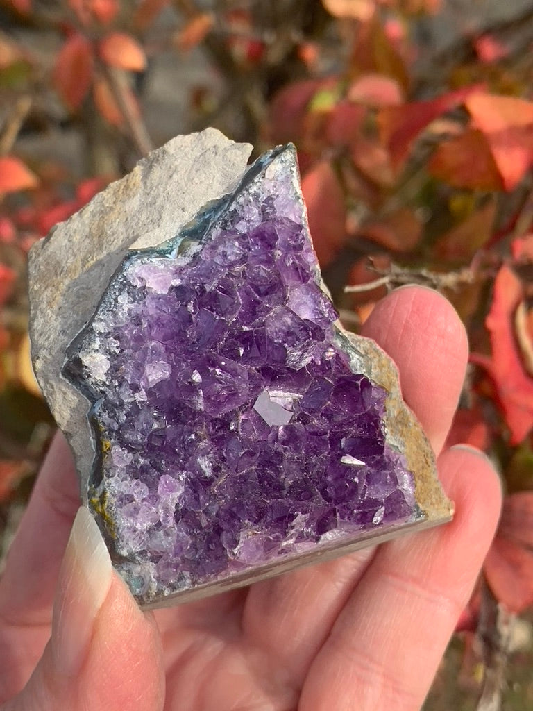 Amethyst Cluster cut bottom