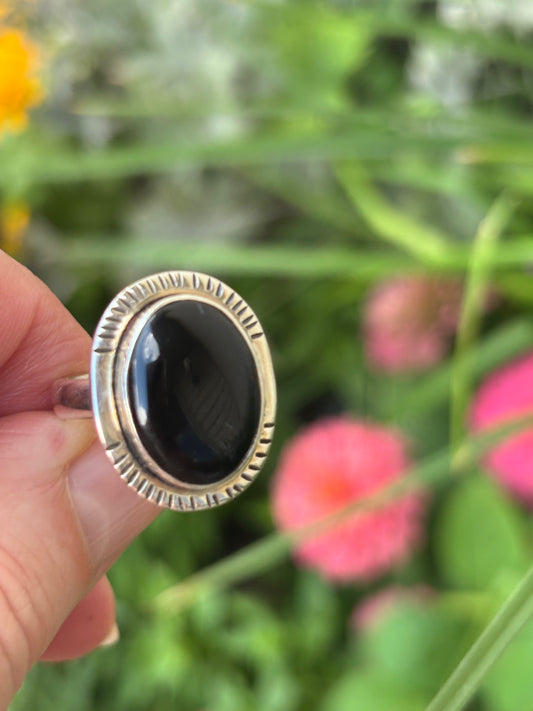 Black Onyx Ring size 7