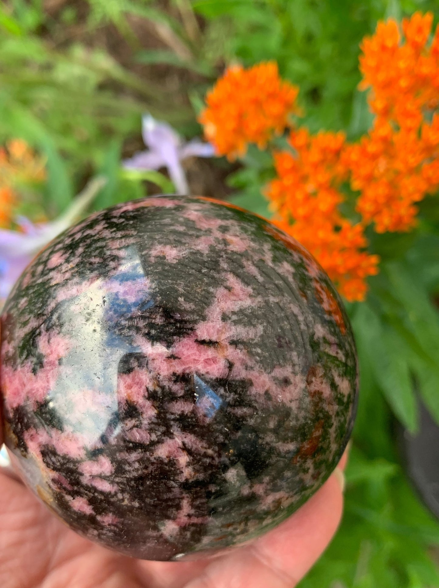 Rhodonite Sphere - Madagascar