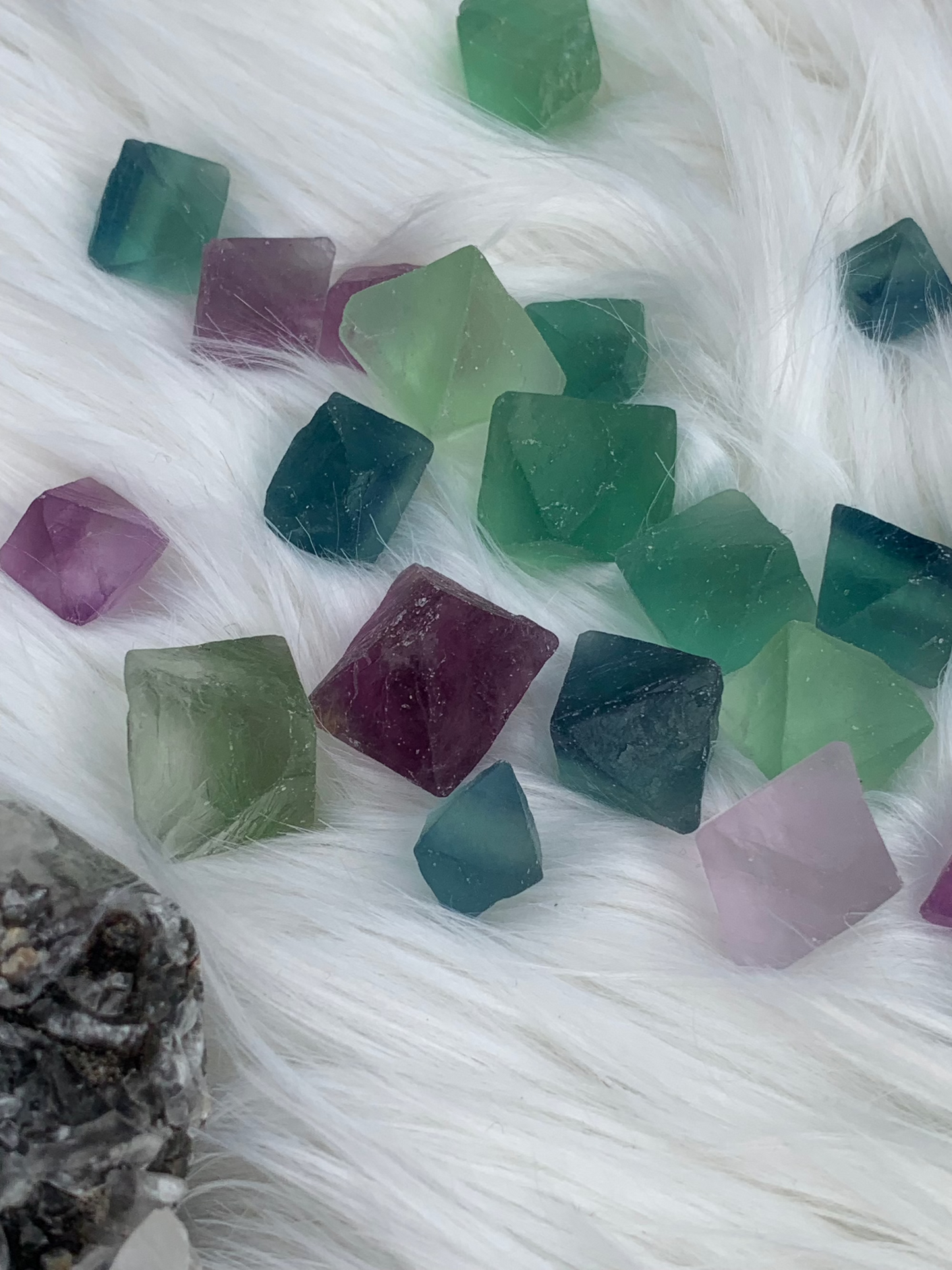 Rainbow Fluorite Octahedron - Rare - China