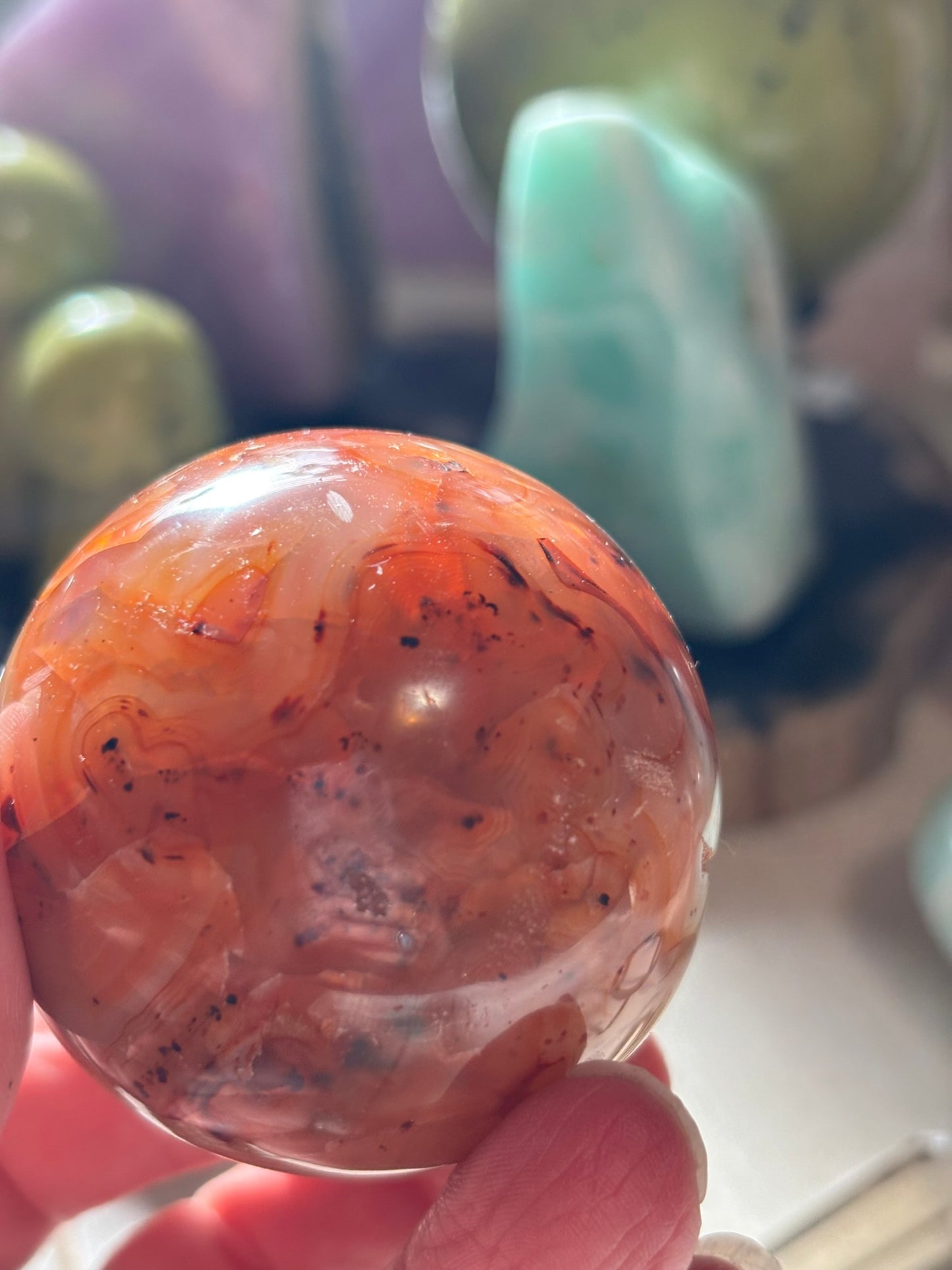 Carnelian Sphere - Madagascar - 52 mm
