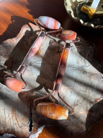 Fire Agate Crystal Facial Roller