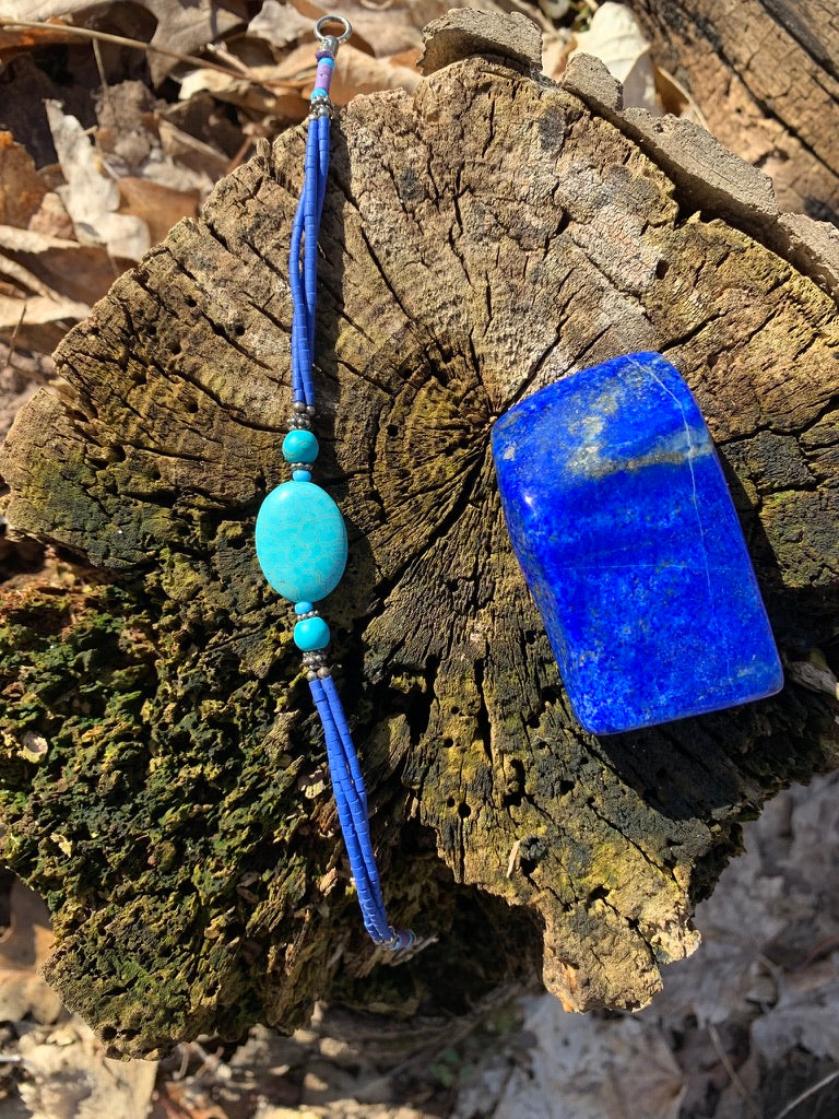 Turquoise and Lapis Lazuli bracelet - Afghanistan