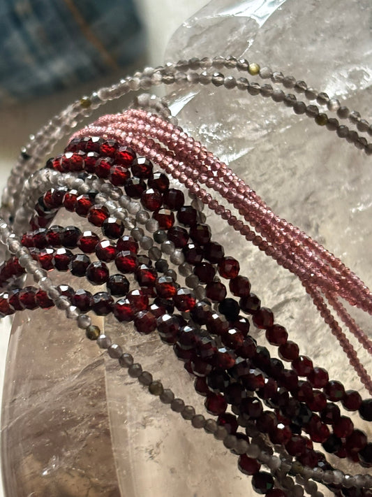 Black Moonstone Faceted Gemstone Necklace - 925 Sterling Silver clasp