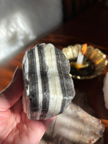 Zebra Calcite natural