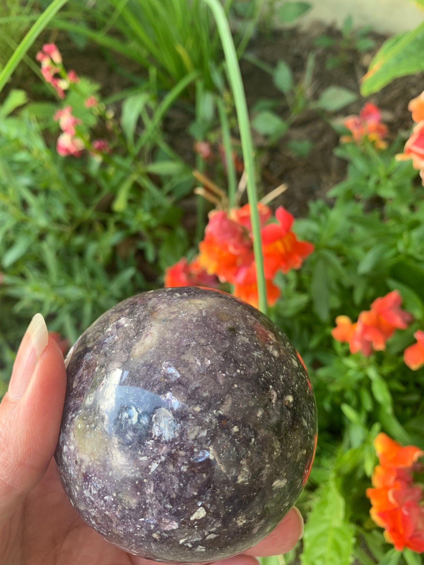 Lepidolite Sphere