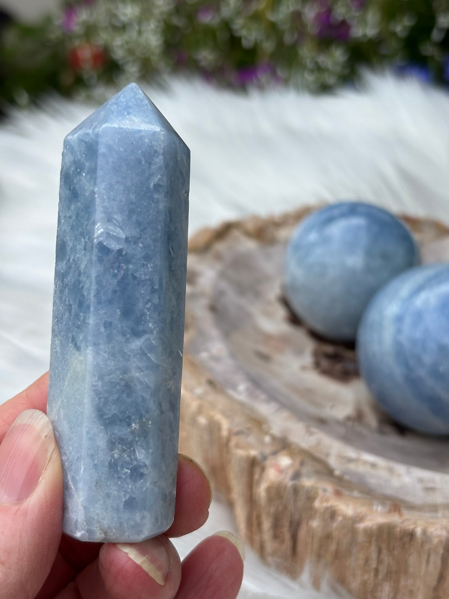 Blue Calcite | Tower | Madagascar