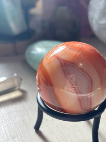 Carnelian Sphere - Madagascar - 51 mm
