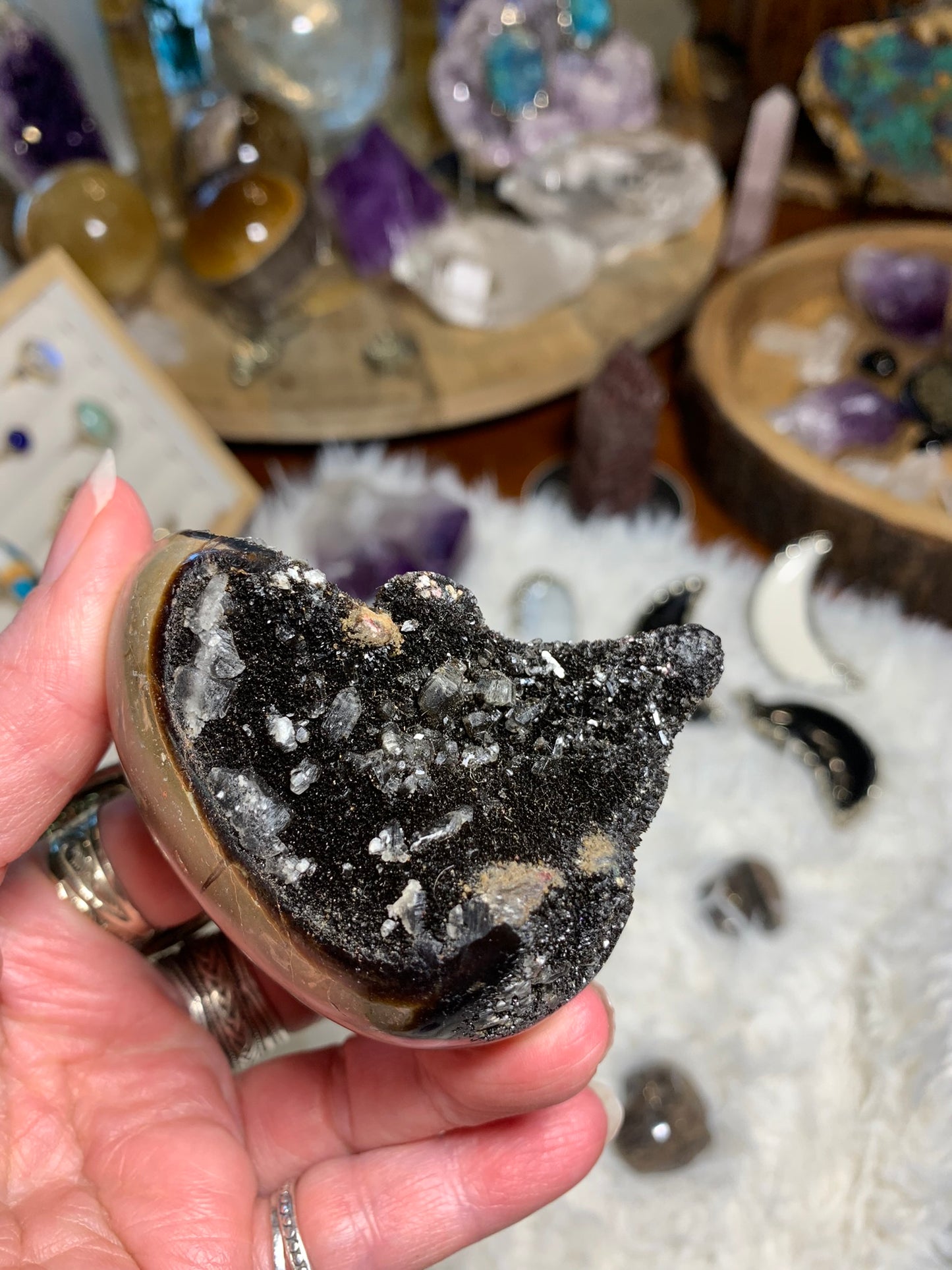 Septarian Druzy Dragon Egg - Madagascar