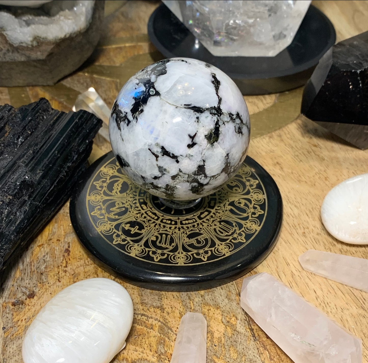 Black Agate Zodiac Incense Burner