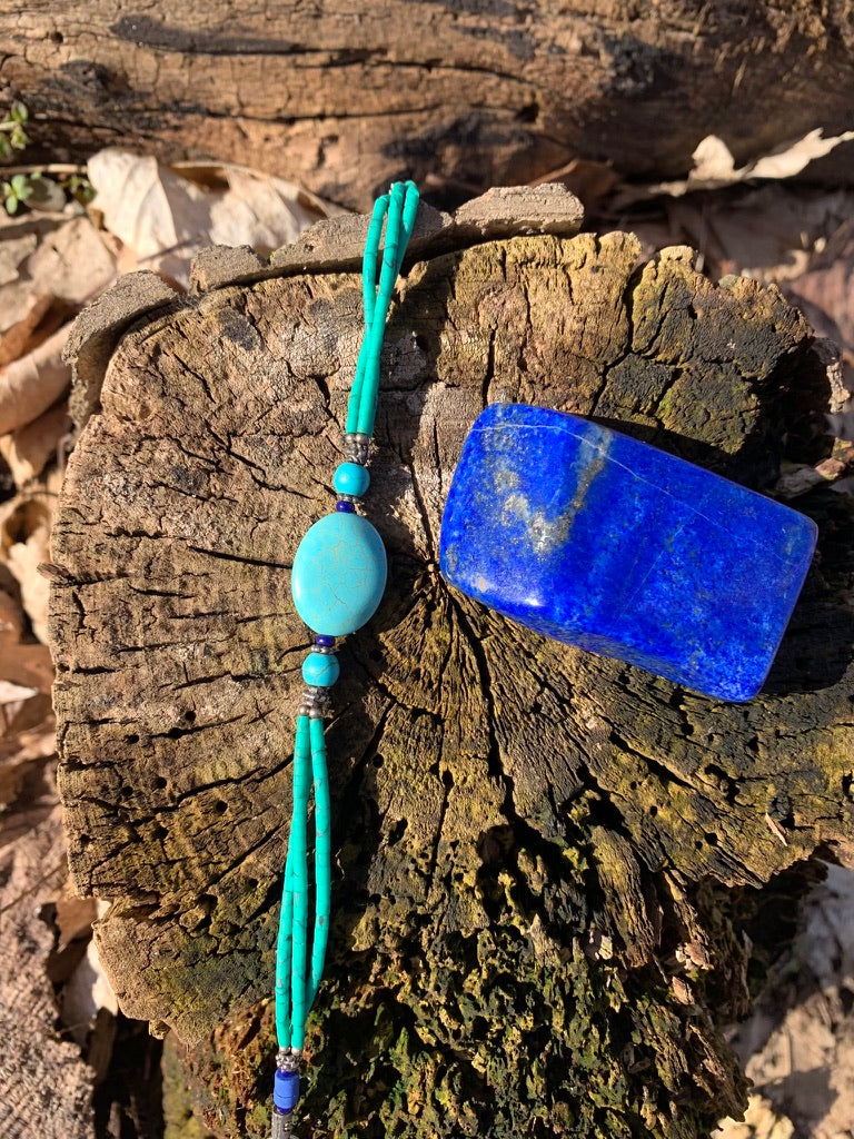 Turquoise and Lapis Lazuli bracelet - Afghanistan